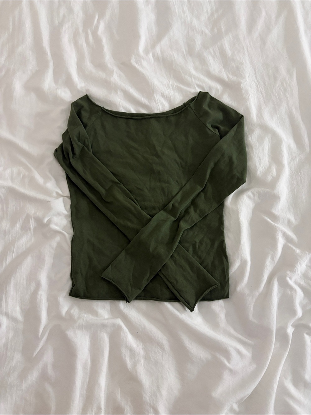 Brady Melville Women’s Olive Green Long-Sleeve Top